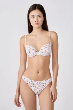 Top bikini push-up estampado