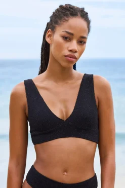 Top bikini tejido brillante