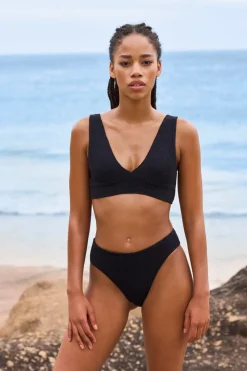 Top bikini tejido brillante