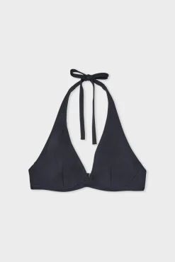 Top bikini triangular con aros