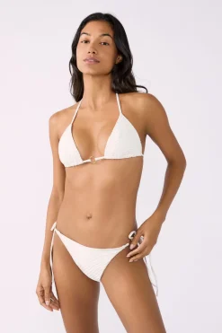 Top bikini triangular detalle joya