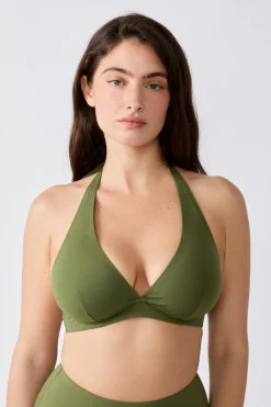 Top bikini triángulo con aros