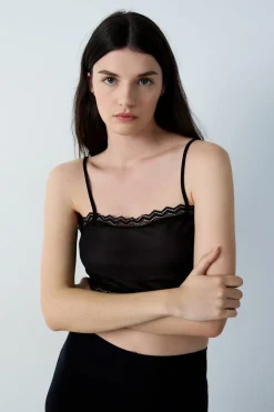 Top corto transparente