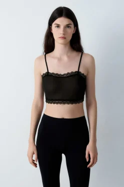 Top corto transparente