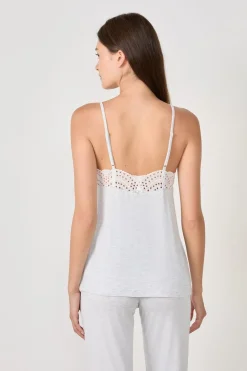 Top de modal con detalles de encaje