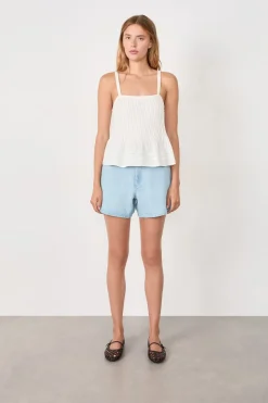 Top de tirantes de algodón