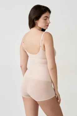 Top de tirantes de microfibra