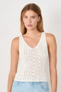 Top de tirantes de punto calado