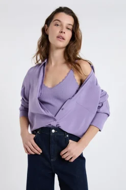 Top interior de algodón acanalado