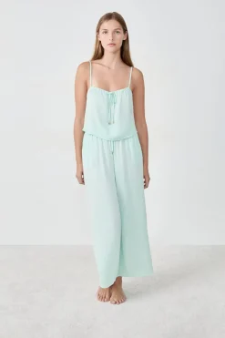 Top satinado con tirantes