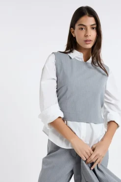 Top sin mangas a rayas