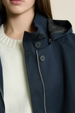 Trench à capuche avec coton