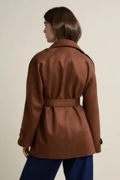 Trench mi-long ceinturé