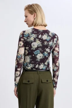 T-shirt à motif fleuris