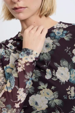 T-shirt à motif fleuris