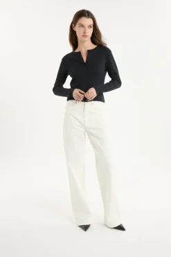 Vaqueros anchos de algodón