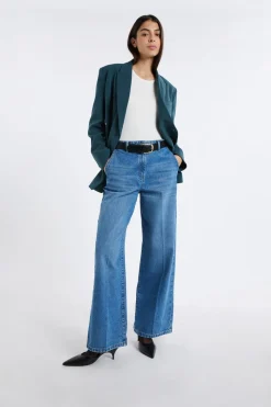 Vaqueros anchos de algodón