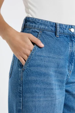 Vaqueros anchos de algodón