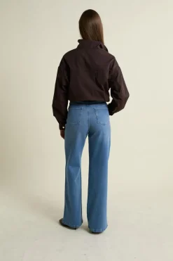 Vaqueros rectos de algodón