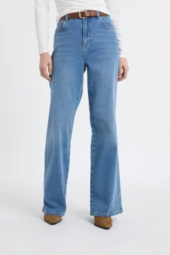 Vaqueros rectos de algodón