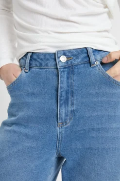 Vaqueros rectos de algodón