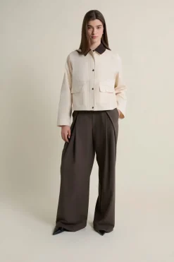 Veste courte à col velours