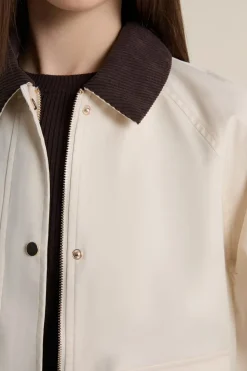 Veste courte à col velours