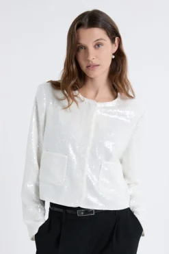 Veste courte à sequins