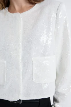 Veste courte à sequins