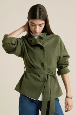 Veste maille ceinturée