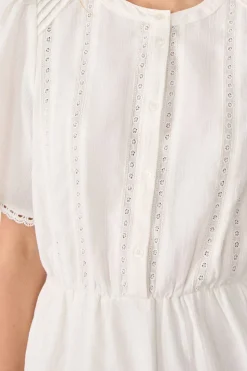 Vestido de algodón con bordado