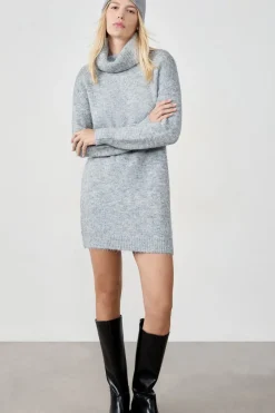 Vestido jersey de cuello alto