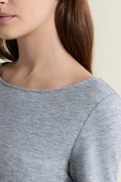 Vestido largo con cuello barco