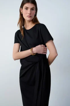 Vestido largo con lazada