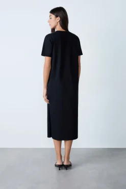 Vestido largo de algodón