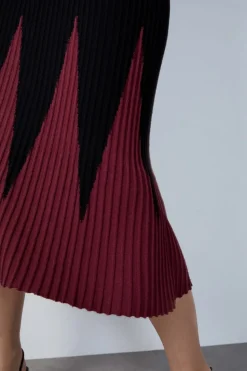 Vestido largo de canalé