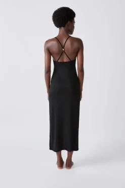 Vestido largo de playa brillante