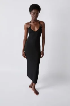 Vestido largo de playa brillante