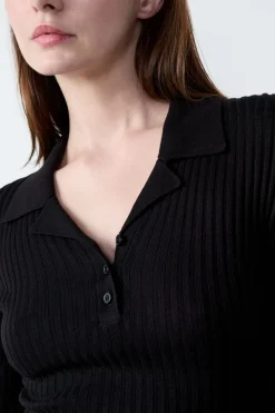 Vestido largo de punto, manga corta