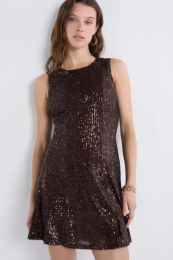 Vestido sin mangas con lentejuelas