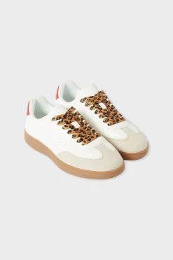 Zapatillas con cordones de leopardo