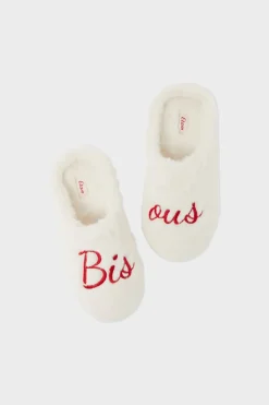 Zapatillas destalonadas de tejido ultrasuave «bisous»