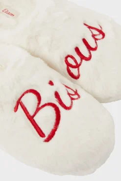 Zapatillas destalonadas de tejido ultrasuave «bisous»